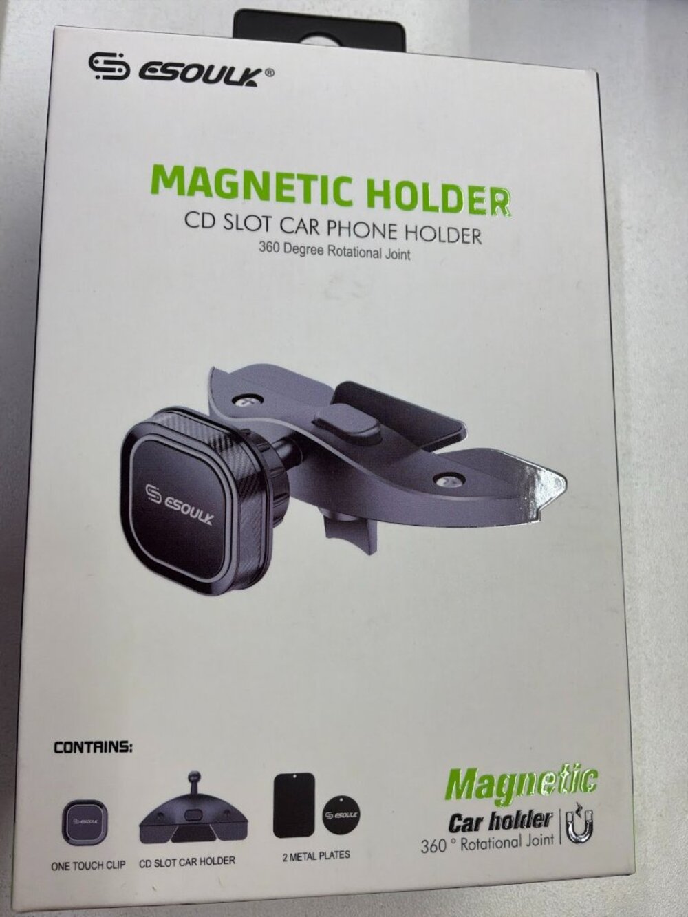 ESoulk Magnetic Car Phone Holder CD Slot Mount 360 Rotation